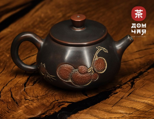 Авторский Чайник из Гуанси, Шипяо "Личи и Кузнечик" #280,190мл.