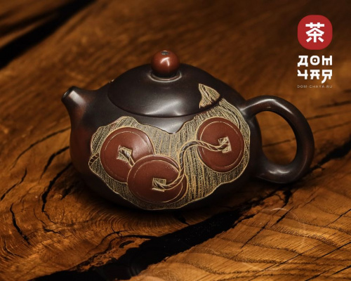 Авторский Чайник из Гуанси "Древние Монеты" #277, 180мл.