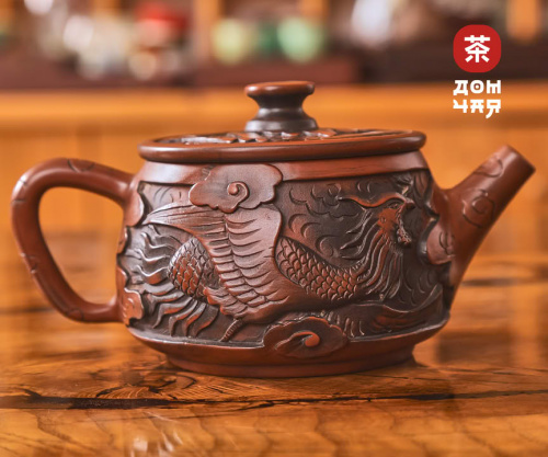 Чайник 450мл "Полет Феникса", цзяньшуйская керамика