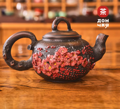Чайник "Цветы", цзяньшуйская керамика, 270мл