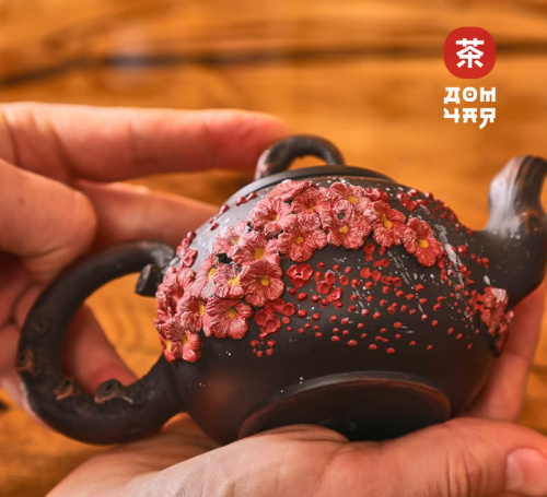 Чайник "Цветы", цзяньшуйская керамика, 270мл