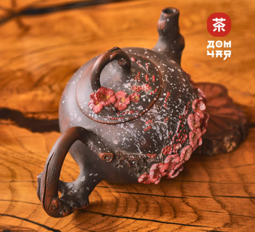 Чайник "Цветы", цзяньшуйская керамика, 270мл