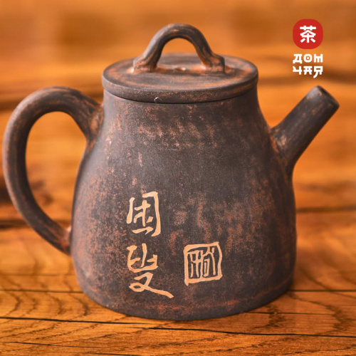 Чайник 235мл "Каллиграфия", цзяньшуйская керамика, мастер Гу Цзингуан