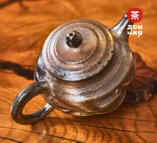 Чайник 190мл "Золотой Метеорит", цзяньшуйская керамика, дровяной обжиг