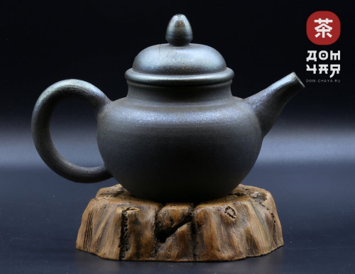 Коллекционный Чайник из Гуанси «Металлик» -дровяного обжига конца 20 века #141, 220мл.