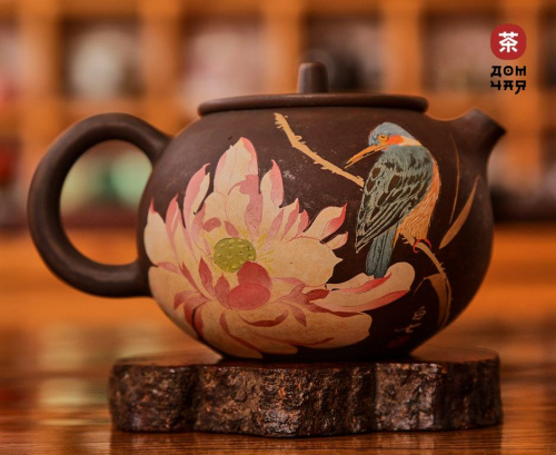 Чайник "Прощание зимородка" Цзяншуйский Барельеф, 160мл