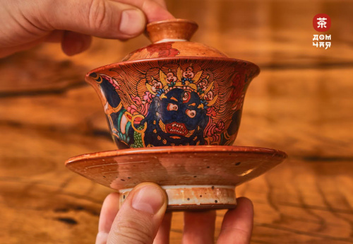 Гайвань Цзиньдэчжэнь "Дровяной Обжиг", ручная роспись,170мл.