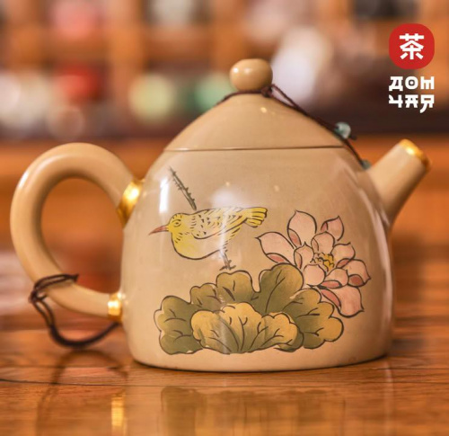 Авторский Чайник Кинцуги «Птица Рассвета», 160мл